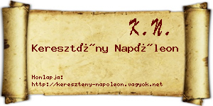 Keresztény Napóleon névjegykártya